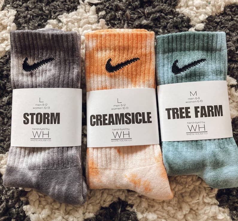 Tie Dye Crewneck Socks