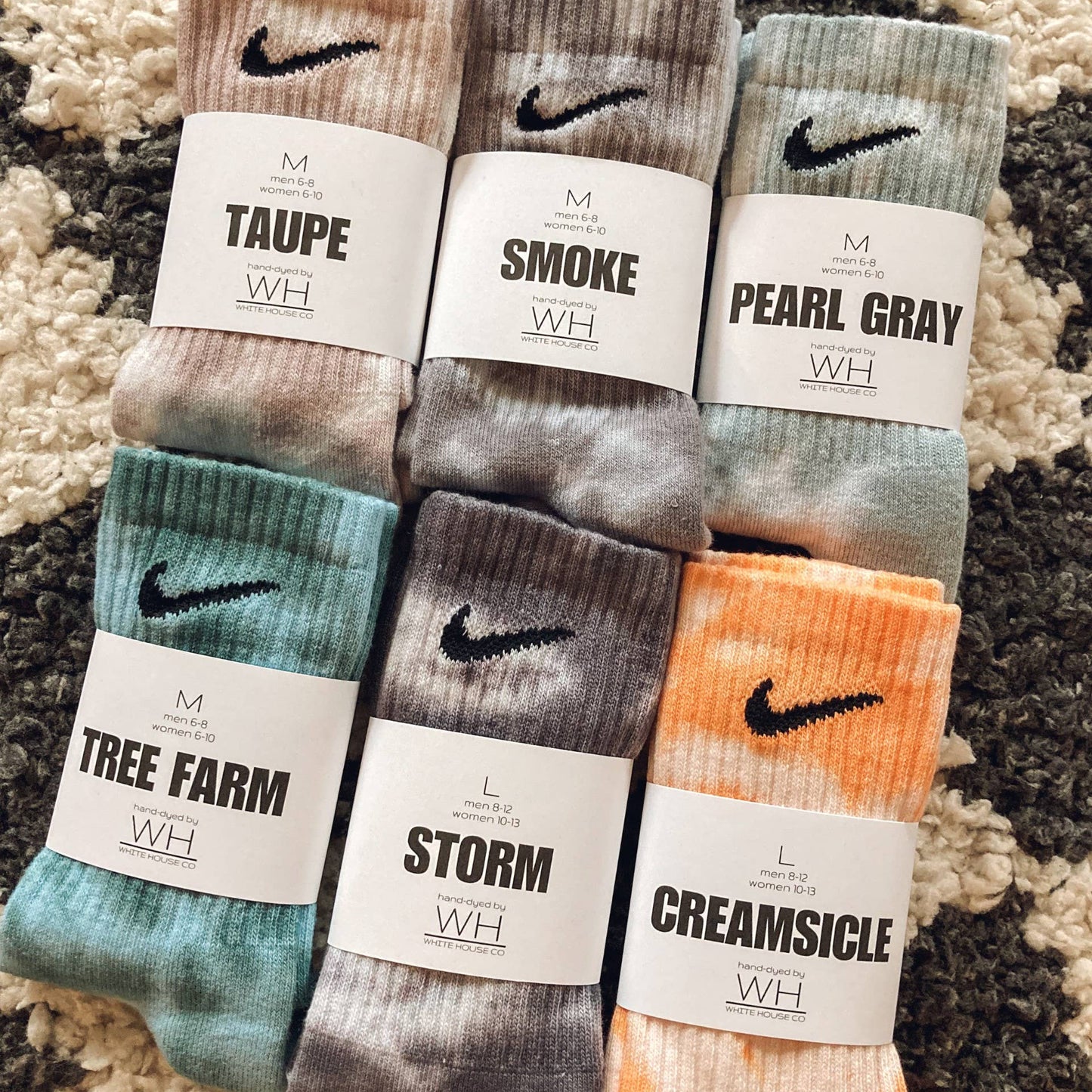 Tie Dye Crewneck Socks