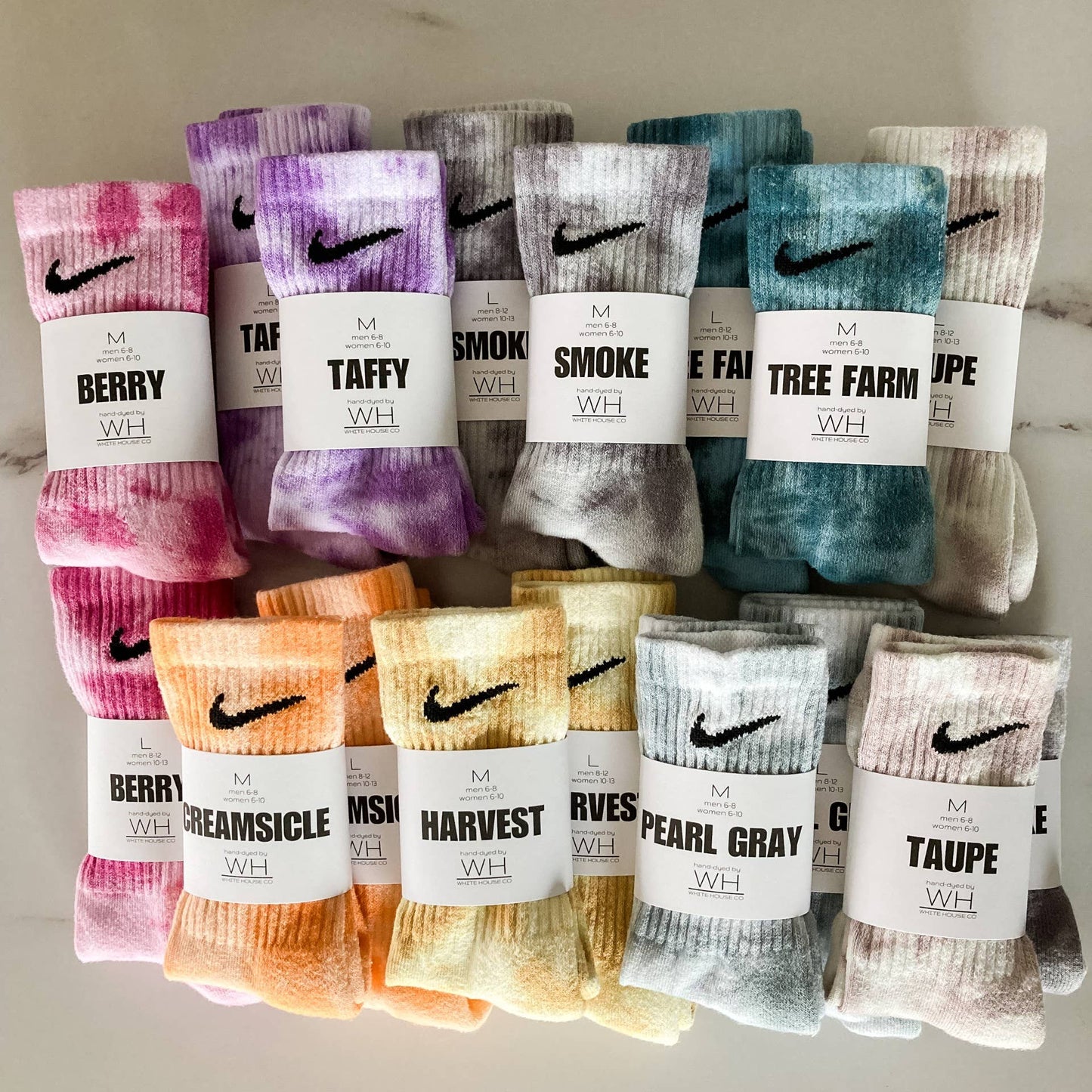 Tie Dye Crewneck Socks