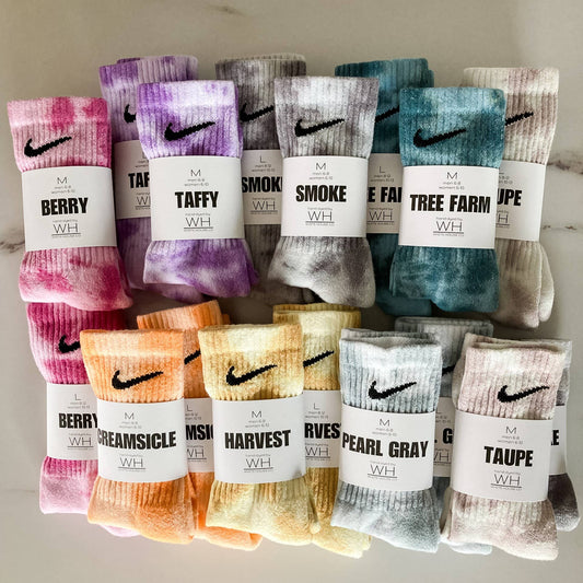 Tie Dye Crewneck Socks
