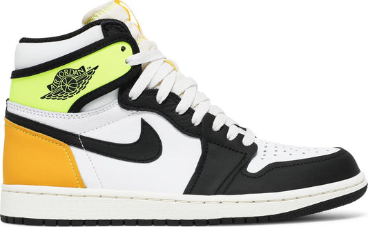 Jordan 1 Retro High White Black Volt University Gold